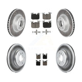 Kit de rotors de frein à disque enduits avant et arrière et plaquettes en céramique pour BMW 428i 