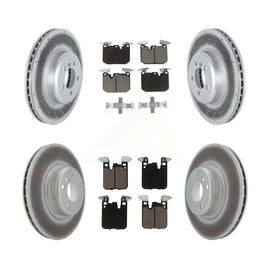 Front Rear Coated Disc Brake Rotor And Ceramic Pad Kit For BMW 230i xDrive M240i