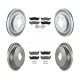 Front Rear Coated Brake Rotor & Ceramic Pad Kit For 2004 Ford F-150 Heritage 4WD