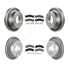 Charger l&#39;image dans la galerie, Front Rear Coated Disc Brake Rotors &amp; Ceramic Pad Kit For Chevrolet Express 4500
