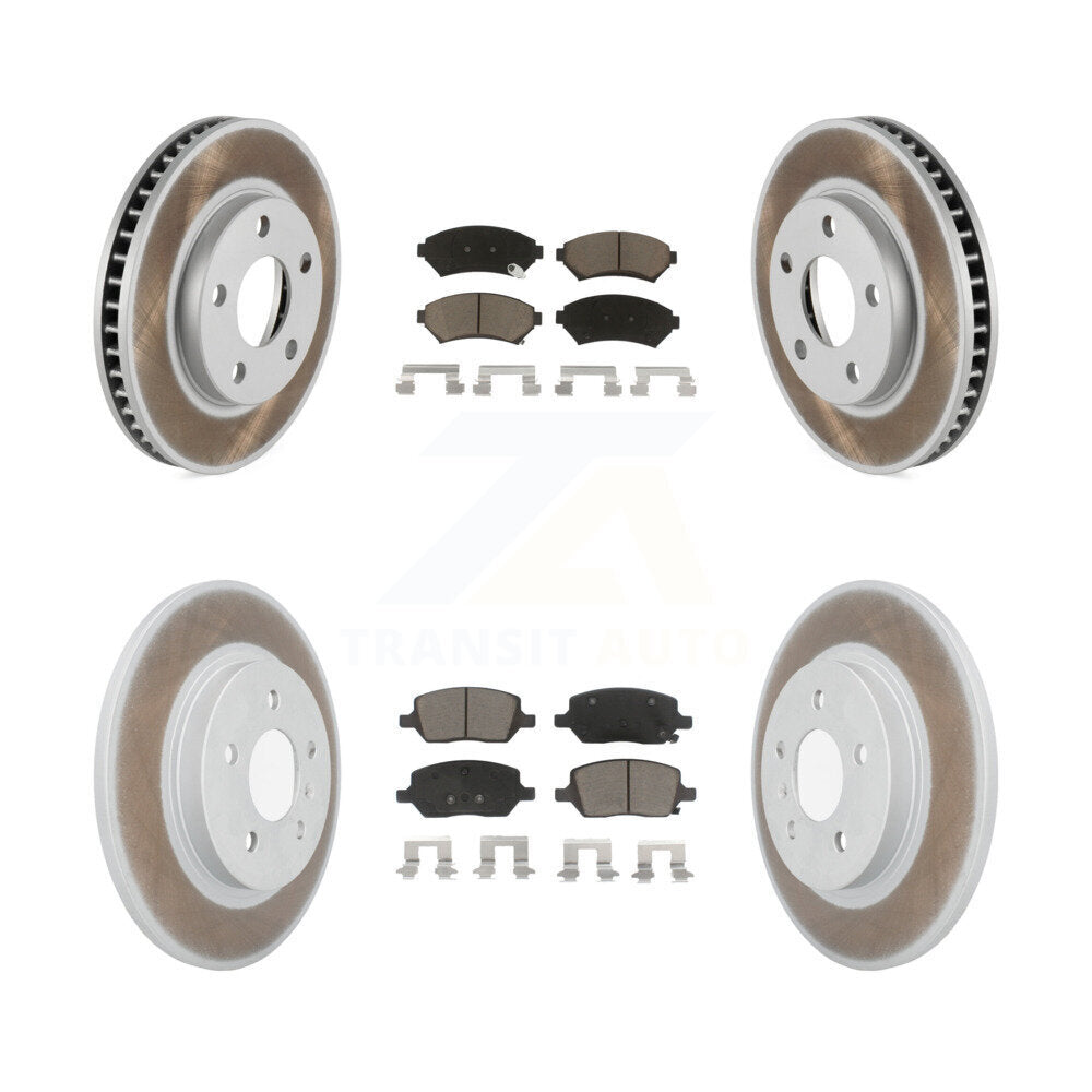 Front Rear Coat Brake Rotors Ceramic Pad Kit For 05 Pontiac Montana SV6 with FWD