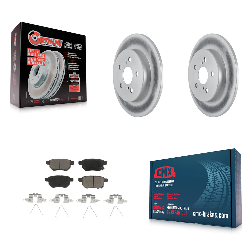 [Rear] 2019 Toyota Corolla 2.0L Premium Coated Rotors & Ceramic Pads Brake Kit For Max Braking