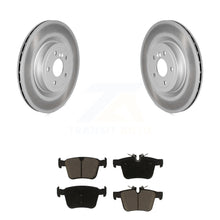 Charger l&#39;image dans la galerie, Rear Coated Disc Brake Rotors And Ceramic Pads Kit For Jaguar XE XF