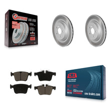 Charger l'image dans la galerie, Rear Coated Disc Brake Rotors And Ceramic Pads Kit For Jaguar XE XF