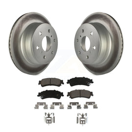 Rear Coated Disc Brake Rotors And Ceramic Pads Kit For GMC Sierra 1500 Classic