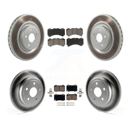 Front Rear Coated Brake Rotors Ceramic Pad Kit For 2012 Jeep Grand Cherokee 6.4L