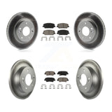 [Front+Rear] 2018 Kia Forte SX Premium Coated Rotors & Ceramic Pads Brake Kit For Max Braking