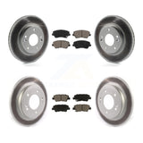 Front Rear Coated Disc Brake Rotors And Ceramic Pads Kit For Hyundai Veloster