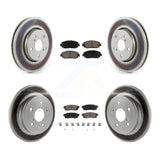 Front Rear Coated Disc Brake Rotors And Ceramic Pads Kit For Toyota C-HR