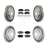 Front Rear Coated Disc Brake Rotors And Ceramic Pads Kit For Nissan Rogue