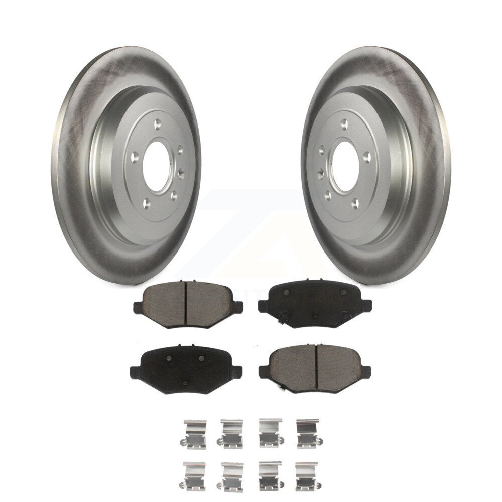 Rear Coated Brake Rotor Ceramic Pad Kit For Ford Explorer With Heavy Duty Brakes