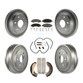 Front Rear Coat Disc Brake Rotors Ceramic Pad Drum Kit (7Pc) For GMC Sierra 1500
