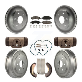 Front Rear Coat Disc Brake Rotors Ceramic Pad Drum Kit (9Pc) For GMC Sierra 1500