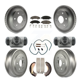 Front Rear Coat Disc Brake Rotors Ceramic Pad Drum Kit (9Pc) For GMC Sierra 1500