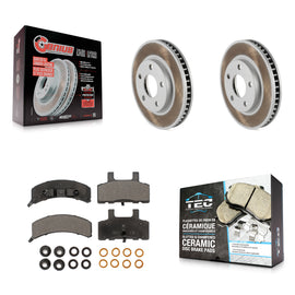 Front Coat Brake Rotor Ceramic Pad Kit For Cadillac DeVille Fleetwood 60 Special