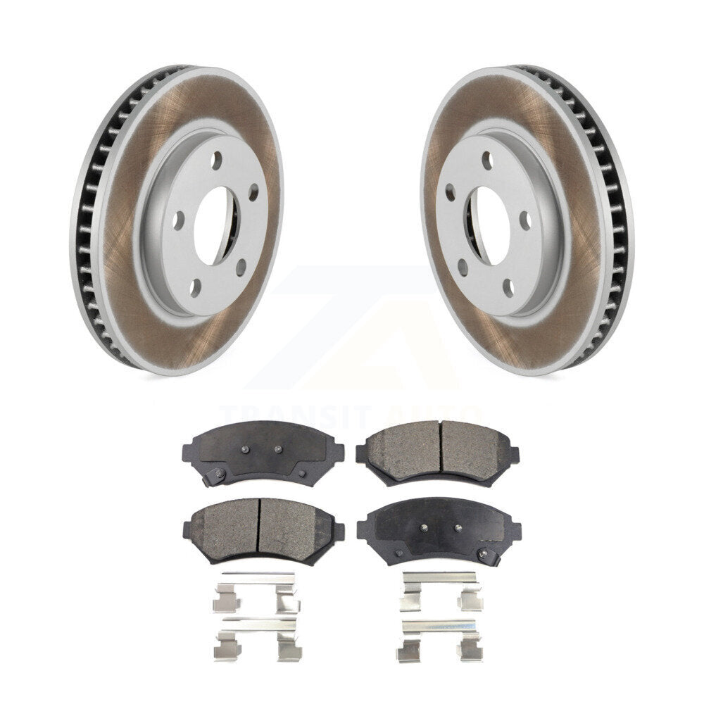 Front Coated Brake Rotor Ceramic Pad Kit For Buick LeSabre Century Pontiac Grand