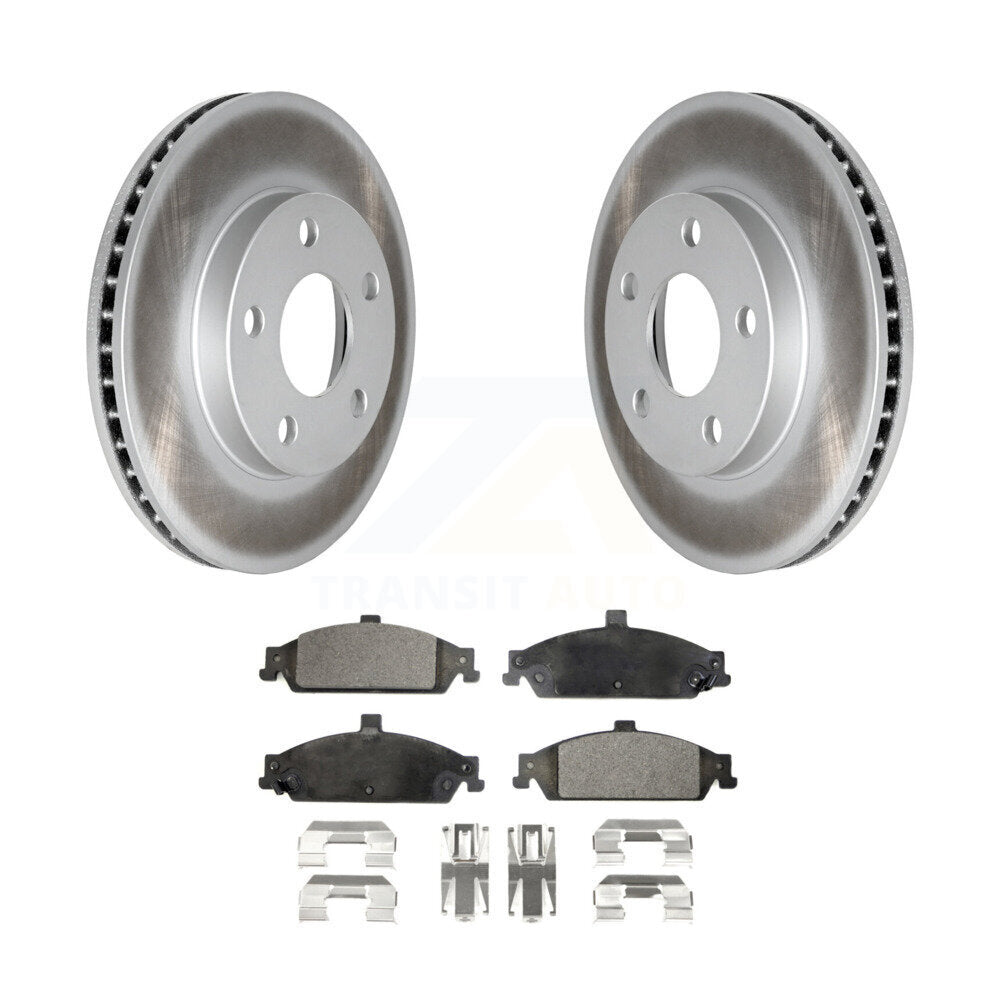 Front Coated Brake Rotor & Ceramic Pad Kit For Chevrolet Pontiac Grand Am Malibu