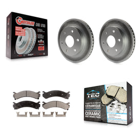 Front Coated Brake Rotor & Ceramic Pad Kit For Chevrolet Express 2500 GMC Savana