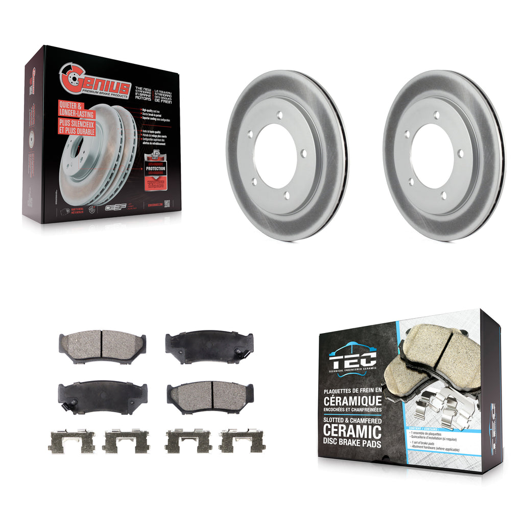 Front Coat Disc Brake Rotors Ceramic Pad Kit For Chevrolet Tracker Suzuki Vitara