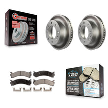 Charger l'image dans la galerie, Front Coat Brake Rotors Ceramic Pad Kit For Chevrolet Express 3500 GMC Savana HD