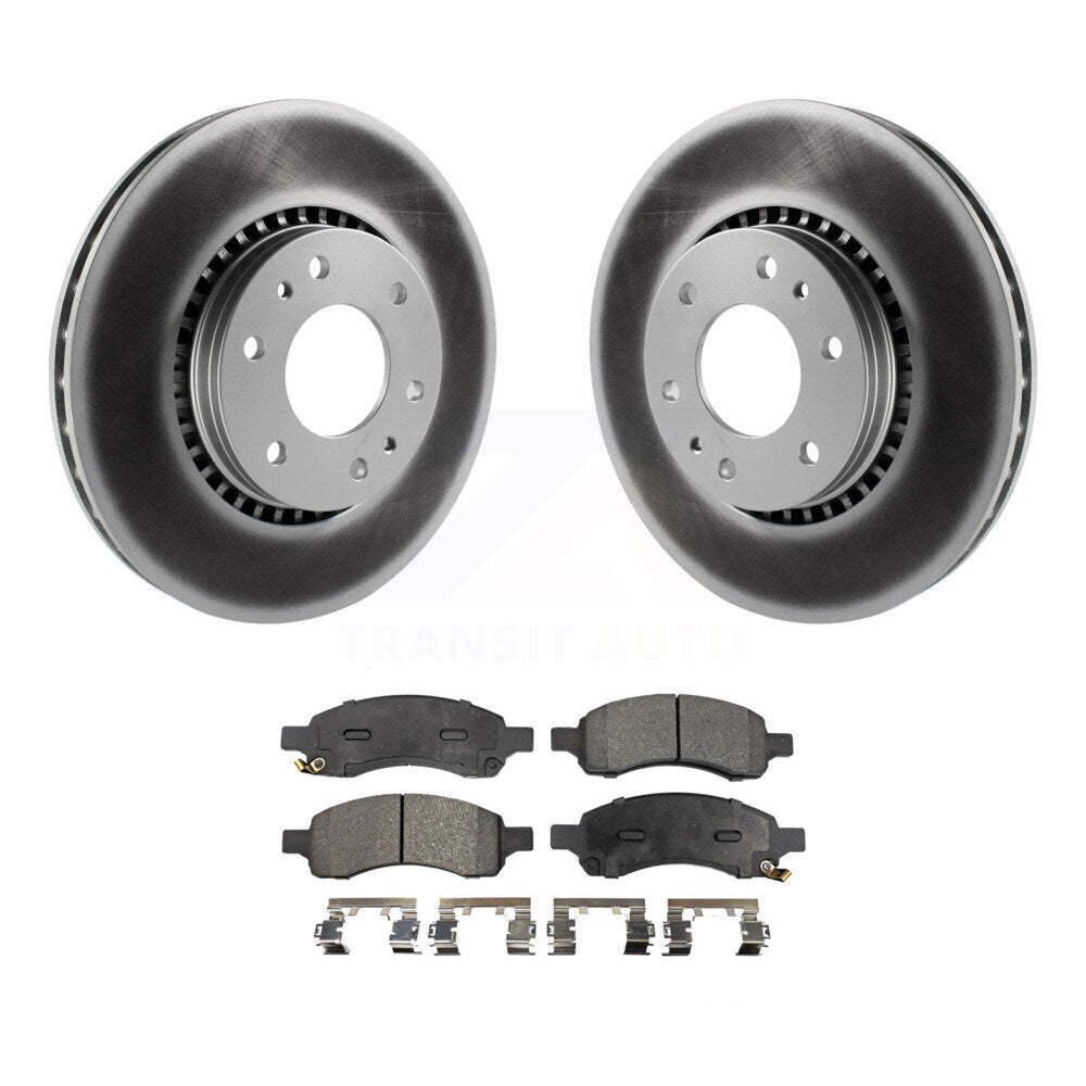 Front Coated Brake Rotor Ceramic Pad Kit For Chevrolet Trailblazer GMC Envoy EXT