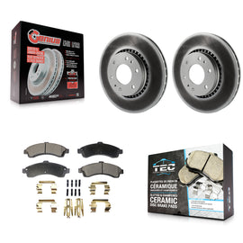Front Coated Brake Rotor Ceramic Pad Kit For Chevrolet Trailblazer GMC EXT Envoy