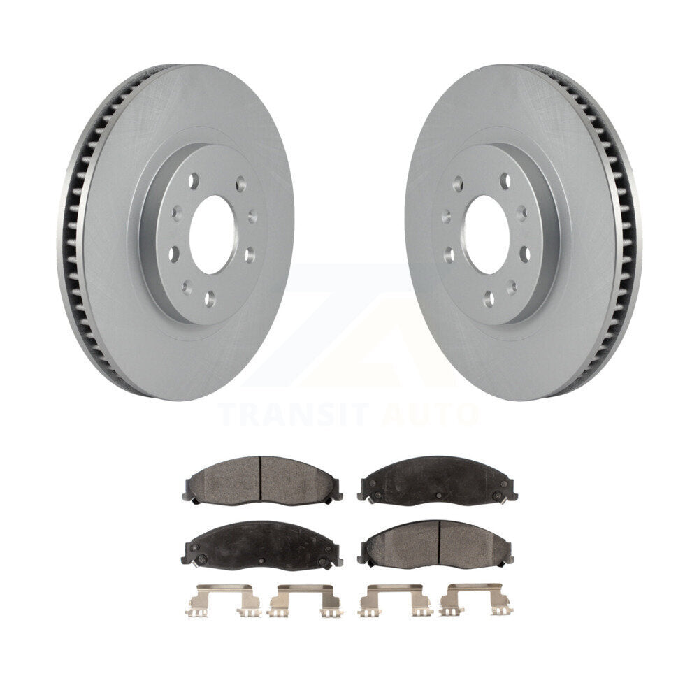 Front Coat Brake Rotor Ceramic Pad Kit For Cadillac CTS With Standard Suspension