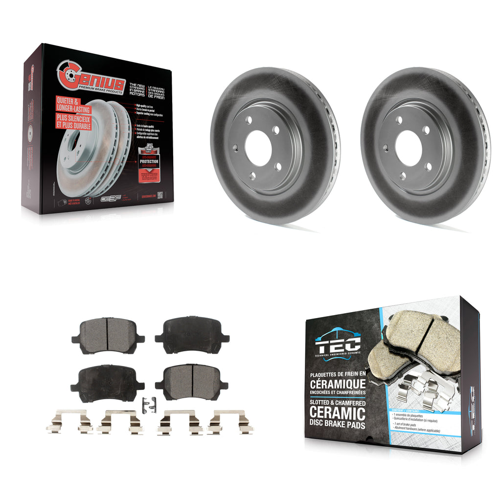 Front Coat Brake Rotor Ceramic Pad Kit For Chevrolet Malibu Pontiac G6 Cobalt G5