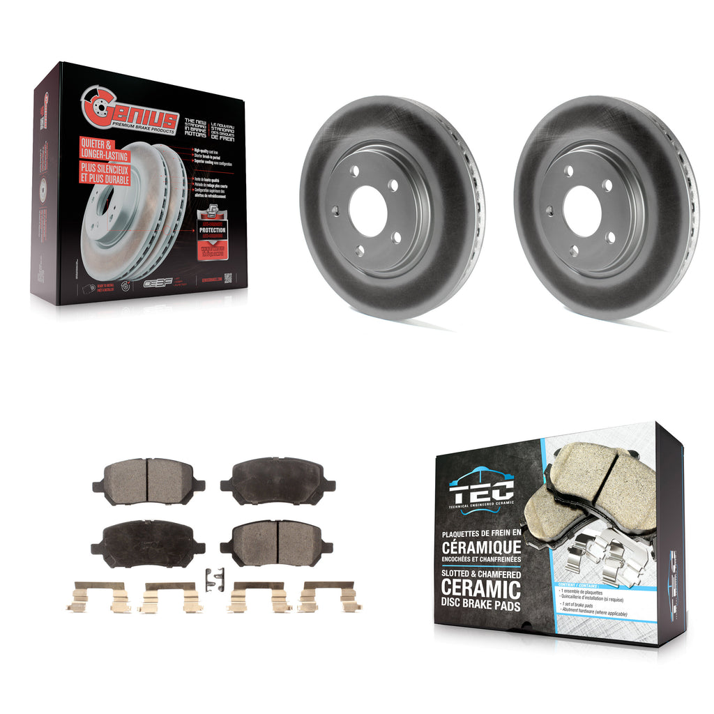 [Front] 10 Pontiac G5 With Rear Disc Brakes Premium Coated Rotors & Ceramic Pads Brake Kit For Max Braking