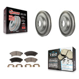 Front Coated Brake Rotor & Ceramic Pad Kit For Pontiac Grand Prix Buick LaCrosse