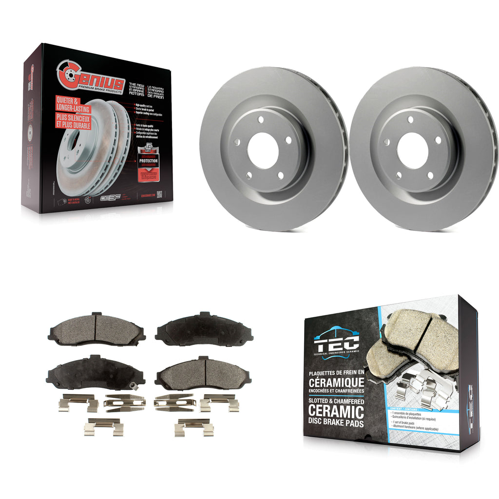 Front Coat Disc Brake Rotors Ceramic Pad Kit For Chevrolet Corvette Cadillac XLR