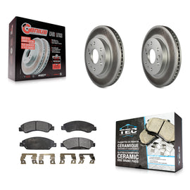 Front Coat Brake Rotors Ceramic Pad Kit For Chevrolet Tahoe GMC Suburban 1500 XL