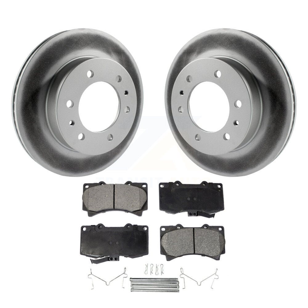 Front Coated Disc Brake Rotors And Ceramic Pads Kit For Hummer H3 H3T