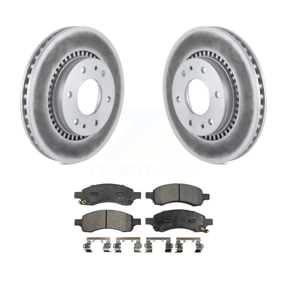 Front Coat Brake Rotor Ceramic Pad Kit For Chevrolet Trailblazer GMC Envoy Buick