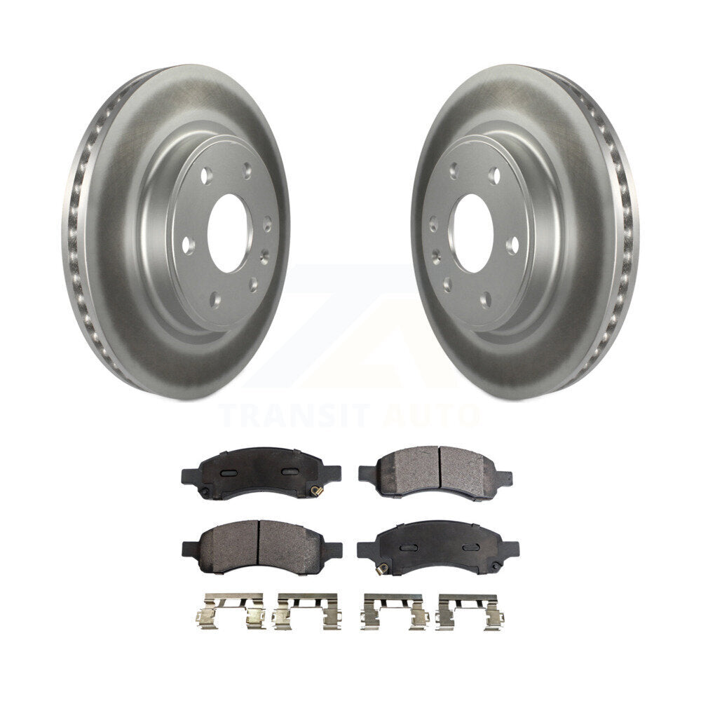 Front Coated Brake Rotor Ceramic Pad Kit For Chevrolet Traverse GMC Acadia Buick