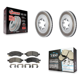 Front Coated Disc Brake Rotors Ceramic Pad Kit For Chevrolet Colorado GMC Canyon