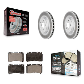 Front Coated Disc Brake Rotors And Ceramic Pads Kit For Buick Regal Pontiac G8