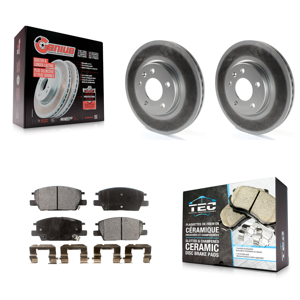 Front Coat Brake Rotors Ceramic Pad Kit For Chevrolet Equinox Malibu GMC Terrain