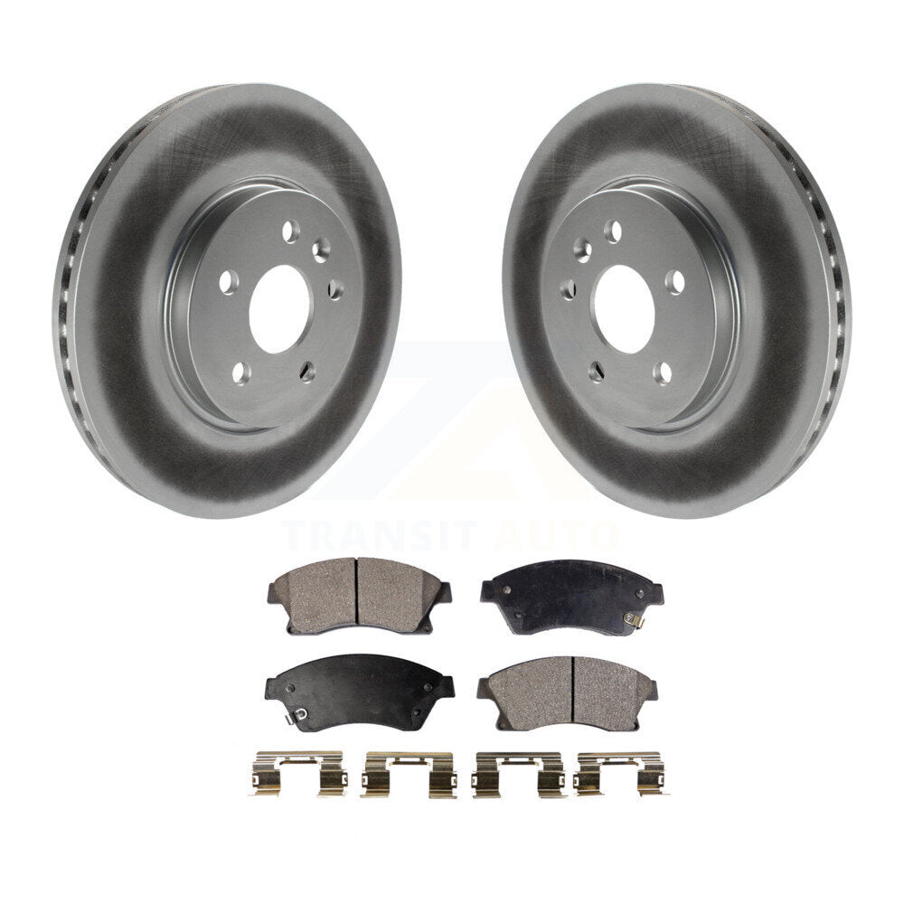 Front Coated Brake Rotor & Ceramic Pad Kit For Chevrolet Buick Encore Trax Sonic