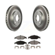 Load image into Gallery viewer, Front Coated Disc Brake Rotors And Ceramic Pads Kit For Ford Mustang