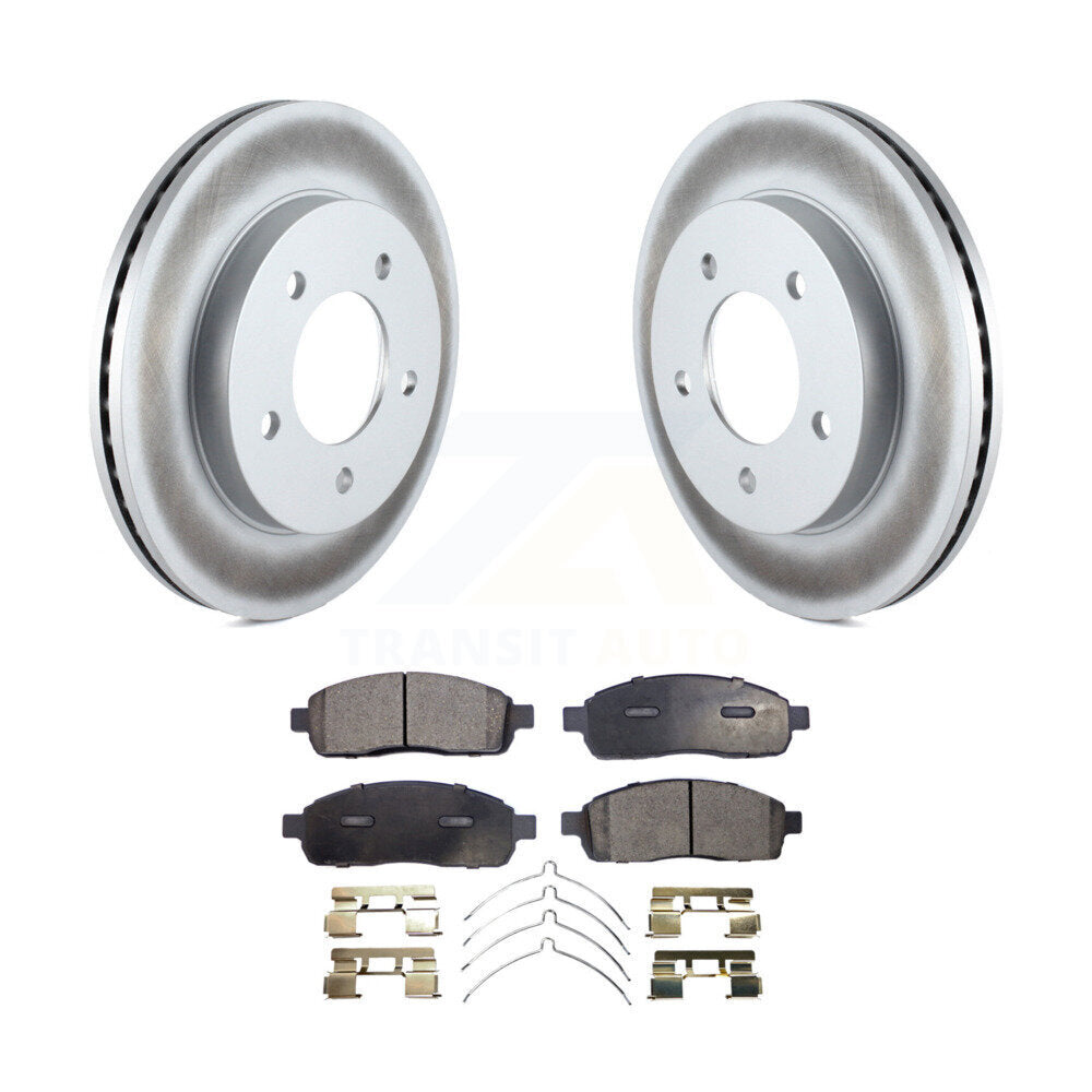 Front Coat Brake Rotor Ceramic Pad Kit For 2004 Ford F-150 4WD With 5 Lug Wheels