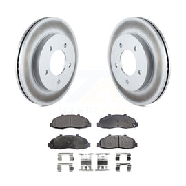 Front Coated Disc Brake Rotors And Ceramic Pads Kit For Ford F-150 Heritage 4WD