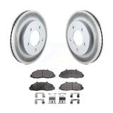 Front Coated Disc Brake Rotors And Ceramic Pads Kit For Ford F-150 Heritage 4WD