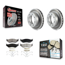 Load image into Gallery viewer, Front Coated Disc Brake Rotors &amp; Ceramic Pad Kit For Ford F-550 Super Duty F-450