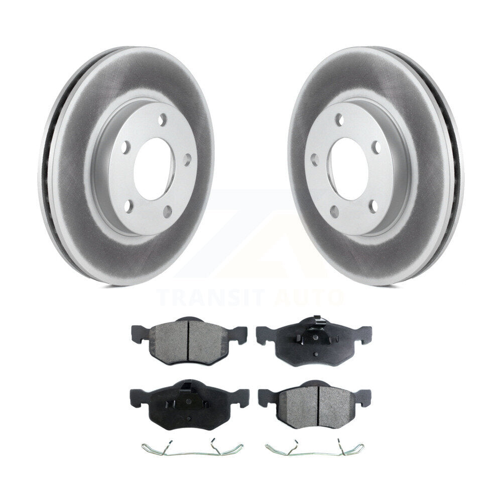 Front Coated Brake Rotor & Ceramic Pad Kit For Ford Escape Mazda Tribute Mercury