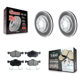 Front Coated Brake Rotor & Ceramic Pad Kit For Ford Escape Mazda Tribute Mercury