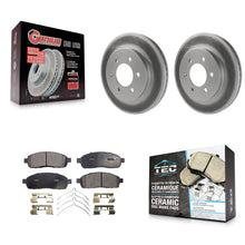Charger l'image dans la galerie, Front Coated Disc Brake Rotor Ceramic Pad Kit For Ford F-150 Lincoln Mark LT 4WD