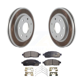 Front Coated Disc Brake Rotor Ceramic Pad Kit For Ford F-150 Lincoln Mark LT 4WD