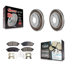 Charger l'image dans la galerie, Front Coated Disc Brake Rotor Ceramic Pad Kit For Ford F-150 Lincoln Mark LT 4WD