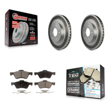 Charger l'image dans la galerie, Front Coated Disc Brake Rotors &amp; Ceramic Pad Kit For Ford Escape Mercury Mariner